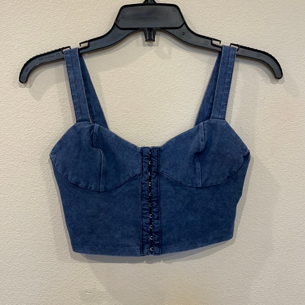 Denim Crop Top (Miss Selfridge)